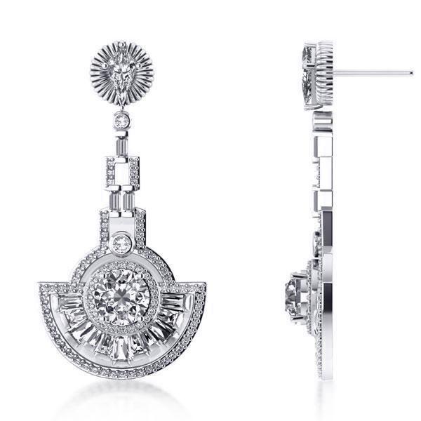 Sterling Silver Flower Drop Earrings - Floral Dangle Earrings for Women