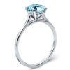 2.00 CT. TW. Aquamarine Solitaire Engagement Ring for Women in Rhodium-Plated Sterling Silver