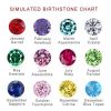 Personalized Baby Feet Necklace with Birthstones - 18K Gold Plated Sterling Silver