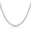 Sterling Silver 2.5mm Round Cut Bezel Set Tennis Necklace - 16-22 Inch