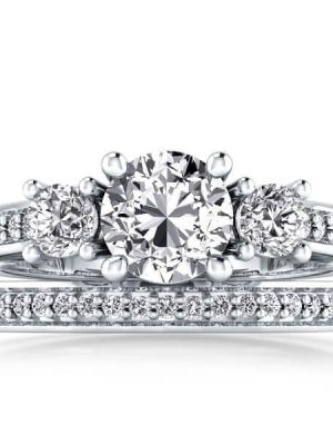 Sapphire Wedding Ring Set - 925 Sterling Silver, 2.36 CT. TW.