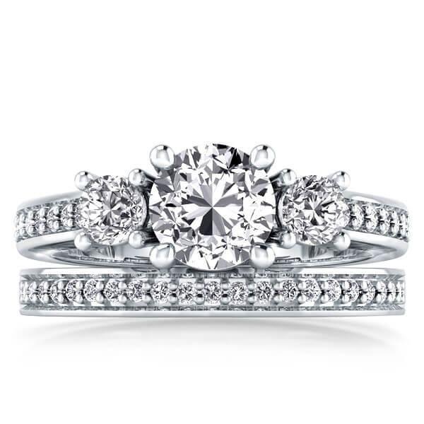 Sapphire Wedding Ring Set - 925 Sterling Silver, 2.36 CT. TW.