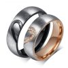 Titanium Steel Heart Design Couple Rings - Matching Wedding Bands