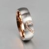 Titanium Steel Heart Design Couple Rings - Matching Wedding Bands