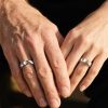 Titanium Steel Heart Design Couple Rings - Matching Wedding Bands