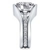 3-Piece Created White Sapphire Solitaire Engagement Wedding Ring Set in Sterling Silver