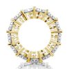 Cushion Cut White Sapphire Eternity Band - 18K Gold Plated Sterling Silver Wedding Ring