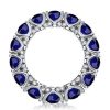 Eternity Round Created Sapphire Wedding Band in 925 Sterling Silver (6.55 CT.TW)