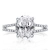 Women's 3.85 CT Solitaire Wedding Ring in Rhodium-Plated Sterling Silver