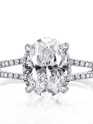 Women's 3.85 CT Solitaire Wedding Ring in Rhodium-Plated Sterling Silver