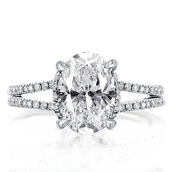Women's 3.85 CT Solitaire Wedding Ring in Rhodium-Plated Sterling Silver