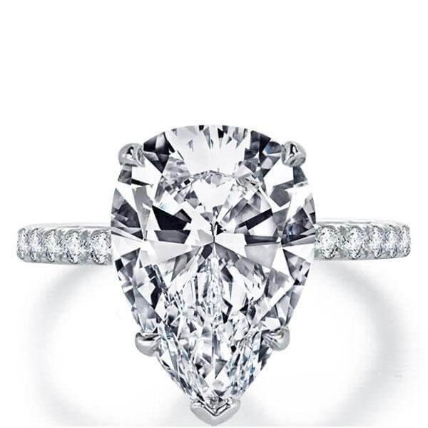Pear Cut Sterling Silver Bridal Ring Set - 5.41 CT. TW.