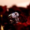 Oval Created White Sapphire Eternity Ring - Sterling Silver Engagement Ring