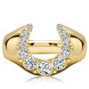 Heirloom Horseshoe Engagement Ring - Bezel Set Sterling Silver (0.46 CT)