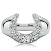 Heirloom Horseshoe Engagement Ring - Bezel Set Sterling Silver (0.46 CT)