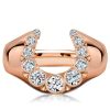 Heirloom Horseshoe Engagement Ring - Bezel Set Sterling Silver (0.46 CT)