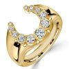 Heirloom Horseshoe Engagement Ring - Bezel Set Sterling Silver (0.46 CT)