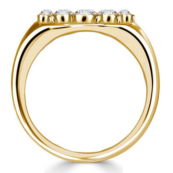 Heirloom Horseshoe Engagement Ring - Bezel Set Sterling Silver (0.46 CT)