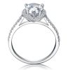 2.50 CT Pear Shaped Diamond Wedding Set in Rhodium Plated Sterling Silver