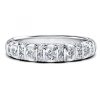 Vintage Five Stone Created White Sapphire Wedding Band in 925 Sterling Silver
